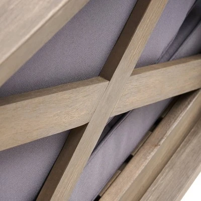 7pc Brava Acacia Patio Sectional Sofa Set With Fire Pit Gray - Christopher Knight Home 1 7pc Brava Acacia Patio Sectional Sofa Set With Fire Pit Gray - Christopher Knight Home