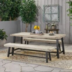 Carlisle 3pc Acacia Wood Picnic Dining Set - Christopher Knight Home -Knight Outdoor Cheap Store GUEST 02b3bb57 0ba8 4122 b041 4b3eba045012