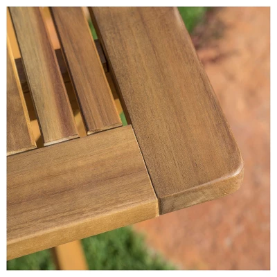 Positano Rectangle Acacia Wood Foldable Dining Table - Natural Finish - Christopher Knight Home 2 Positano Rectangle Acacia Wood Foldable Dining Table - Natural Finish - Christopher Knight Home - Image 2