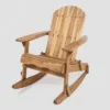 Malibu Acacia Wood Adirondack Rocking Chair - Natural - Christopher Knight Home