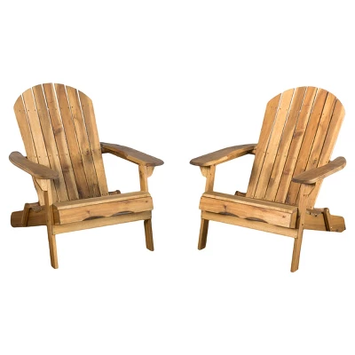 Hanlee Set Of 2 Folding Wood Adirondack Chair - Christopher Knight Home 9 Hanlee Set Of 2 Folding Wood Adirondack Chair - Christopher Knight Home - Image 9