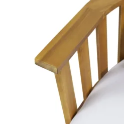 Solano Outdoor Wooden Loveseat With Cushions - White/Teak - Christopher Knight Home -Knight Outdoor Cheap Store GUEST 089a89e9 fb32 4758 9938 b7c4167c8320