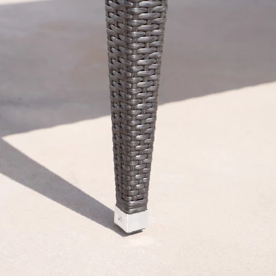 Dominica 6.25' Rectangular Wicker Dining Table - Gray - Christopher Knight Home 2 Dominica 6.25' Rectangular Wicker Dining Table - Gray - Christopher Knight Home - Image 2