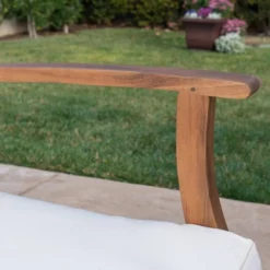 Perla 9pc Acacia Wood Patio Conversation Set - Teak/Cream - Christopher Knight Home -Knight Outdoor Cheap Store GUEST 0aafa84c a024 4c67 b030 ae8963c0bb79