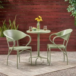 Palm Desert 3pc Iron Modern Bistro Set - Christopher Knight Home -Knight Outdoor Cheap Store GUEST 0b041e16 7ecd 485a bc54 7d8e3e90721f
