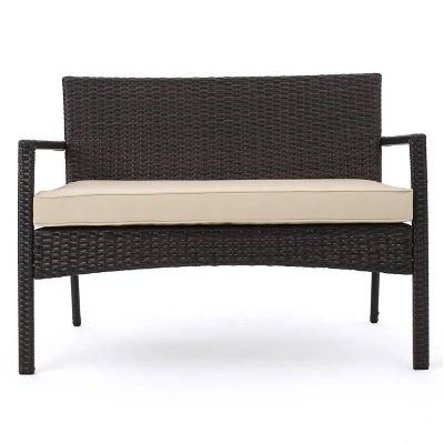 Cancun 4pc All-Weather Wicker Patio Chair Set - Brown - Christopher Knight Home 4 Cancun 4pc All-Weather Wicker Patio Chair Set - Brown - Christopher Knight Home - Image 4