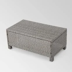 Puerta 8pc Wicker Chat Set - Black/Gray - Christopher Knight Home -Knight Outdoor Cheap Store GUEST 0fef1f22 eae0 497e 88e6 6e0db831c7f9