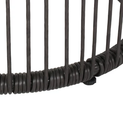 Neblett 3pc Patio Wicker Chat Set - White/Beige/Black - Christopher Knight Home 4 Neblett 3pc Patio Wicker Chat Set - White/Beige/Black - Christopher Knight Home - Image 4