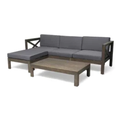 Alcove 5pc Acacia Wood Sofa Conversation Set - Christopher Knight Home -Knight Outdoor Cheap Store GUEST 106e8e3e 9011 4580 885b 8d16e9e8c278