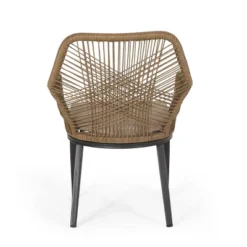 2pk Russel Outdoor Wicker Dining Chairs With Cushions Light Brown/Beige - Christopher Knight Home -Knight Outdoor Cheap Store GUEST 114e5c8d eb7d 41d8 ab8e 4b8a9b430ad2