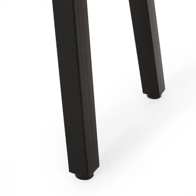 Pointe Outdoor Modern Industrial Aluminum Dining Bench - Gray/Matte Black - Christopher Knight Home 4 Pointe Outdoor Modern Industrial Aluminum Dining Bench - Gray/Matte Black - Christopher Knight Home - Image 4