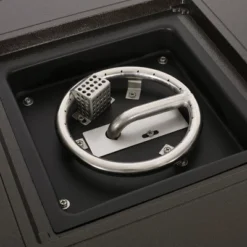 Darius 5pc Outdoor Set With 4 Wicker Swivel Chairs & Fire Pit Set - Brown/Navy/Hammered Bronze - Christopher Knight Home -Knight Outdoor Cheap Store GUEST 12e7e51f 41dd 4c3f 8dc9 721b98abe36d