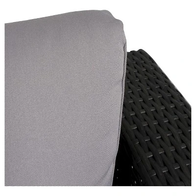 Santa Rosa 5pc Wicker Patio Seating Sectional Set With Cushions - Gray With Silver Gray Cushions - Christopher Knight Home 1 Santa Rosa 5pc Wicker Patio Seating Sectional Set With Cushions - Gray With Silver Gray Cushions - Christopher Knight Home