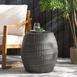 Canary Wicker Side Table - Gray - Christopher Knight Home -Knight Outdoor Cheap Store GUEST 14efa892 63ee 4bb2 8ce2 94dc6b233e1d