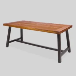 Carlisle Rectangular Acacia Wood Dining Table - Christopher Knight Home -Knight Outdoor Cheap Store GUEST 177bce2d 40aa 449c a507 b6964ea358fe