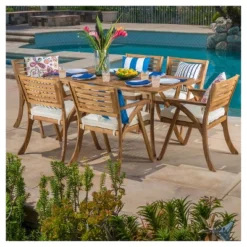 Hermosa 7pc Acacia Dining Set - Christopher Knight Home -Knight Outdoor Cheap Store GUEST 1a475f01 ff7e 4040 a483 86ee13d9b0e6