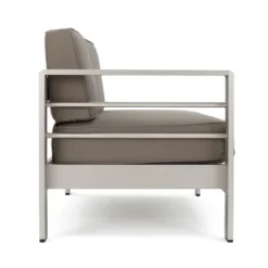 Salome 4pc Fabric Patio Chat Set - Khaki - Christopher Knight Home -Knight Outdoor Cheap Store GUEST 1bba8114 91d5 4d7f aba3 51e2bdefc101