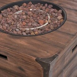 Hampton 5pc Wood & Wicker Club Chair Set With Fire Pit - Christopher Knight Home -Knight Outdoor Cheap Store GUEST 1c05dda0 7336 4bdb 8bf8 a2a2241e9ee7