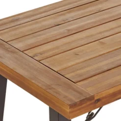 Spencer 7pc Wood & Wicker Dining Set - Brown - Christopher Knight Home -Knight Outdoor Cheap Store GUEST 1d71bac8 d5ba 4541 8108 8d5144251309