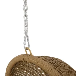 Orville Indoor/Outdoor Wicker Hanging Chair With 8' Chain - Light Brown/Dark Gray - Christopher Knight Home -Knight Outdoor Cheap Store GUEST 1e50ae53 316c 4afa b2d5 68e7ceec36de