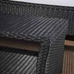 St. Lucia 4pc Wicker Patio Seating Set Black/White - Christopher Knight Home -Knight Outdoor Cheap Store GUEST 1f050593 671a 49e8 8873 2bffcf4083fa