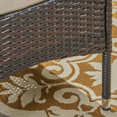 Nadia 7pc Wood & Wicker Expandable Patio Dining Set - Natural/Brown/Beige - Christopher Knight Home 3 Nadia 7pc Wood & Wicker Expandable Patio Dining Set - Natural/Brown/Beige - Christopher Knight Home - Image 3