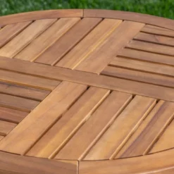 Clement 3pc Acacia And Wicker Bistro Set - Teak/Brown - Christopher Knight Home -Knight Outdoor Cheap Store GUEST 22b5fbcc d042 4fb9 8fef cd39d216b715