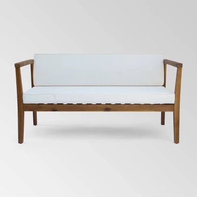 Newbury 4pc Acacia Wood Chat Set - Christopher Knight Home 2 Newbury 4pc Acacia Wood Chat Set - Christopher Knight Home - Image 2