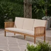Carolina Acacia Wood Patio Sofa Teak - Christopher Knight Home