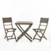 Positano 3pc Acacia Wood Foldable Bistro Set - Christopher Knight Home