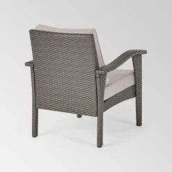 Kaula 5pc Faux Rattan Club Chair & Fire Pit Chat Set - Christopher Knight Home -Knight Outdoor Cheap Store GUEST 288389ef c740 49a4 87ee 92d44e390416