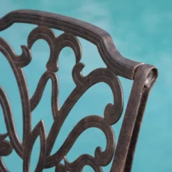 Lola 3pc Cast Aluminum Chat Set - Bronze - Christopher Knight Home -Knight Outdoor Cheap Store GUEST 28e67e4d f826 4da2 a278 4c705126bba4