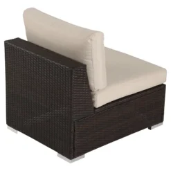 Santa Rosa 5pc Wicker Patio Seating Sectional Set With Cushions - Multi Brown With Beige Cushions - Christopher Knight Home -Knight Outdoor Cheap Store GUEST 2b56ff86 680b 4eef 94fa 365e35d534a8