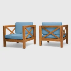 Brava 2pk Acacia Wood Club Chairs - Christopher Knight Home -Knight Outdoor Cheap Store GUEST 2c01e580 cd9f 4b1b aaf9 efd6312cf719