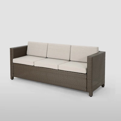 Puerta Wicker Patio Sofa - Christopher Knight Home 5 Puerta Wicker Patio Sofa - Christopher Knight Home - Image 5