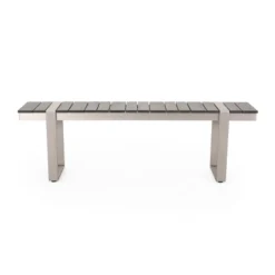 Quay 6pc Outdoor Aluminum Dining Set - Gray/Dark Gray/Silver - Christopher Knight Home -Knight Outdoor Cheap Store GUEST 2e9ac84c 2e8b 4c71 806d 702fc517befc