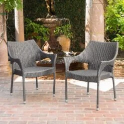 Arden 5pc Wicker Patio Dining Set - Gray - Christopher Knight Home -Knight Outdoor Cheap Store GUEST 301b8786 e1f8 48f2 9670 5273f28250ae