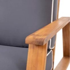 Paloma 2pk Outdoor Acacia Wood Club Chairs With Cushions - Teak/Dark Gray - Christopher Knight Home -Knight Outdoor Cheap Store GUEST 3247df7d 7d4b 4d42 85fa 1ce5f9cbf692