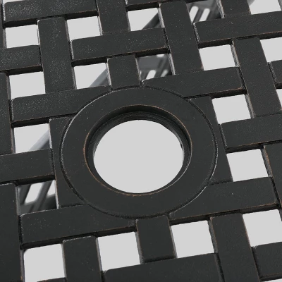 Abigail Rectangle Cast Aluminum Expandable Outdoor Patio Dining Table - Copper - Christopher Knight Home 2 Abigail Rectangle Cast Aluminum Expandable Outdoor Patio Dining Table - Copper - Christopher Knight Home - Image 2