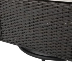 Avondale 3pc All-Weather Wicker Patio Chair Set W/ Fire Pit - Dark Brown - Christopher Knight Home -Knight Outdoor Cheap Store GUEST 33274206 5225 4672 8fb6 01326e58e707