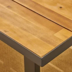 Heron 7pc Rectangular Acacia Wood &Wicker Dining Set - Teak/Brown - Christopher Knight Home -Knight Outdoor Cheap Store GUEST 333a58aa 2a1a 4138 8e0d 8ab52a8c307a