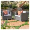 Murano Set Of 2 Wicker Club Chair - Gray - Christopher Knight Home