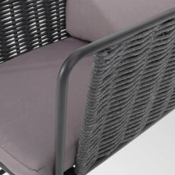 La Jolla Set Of 2 Rope Weave Modern Club Chairs - Dark Gray/Gray - Christopher Knight Home -Knight Outdoor Cheap Store GUEST 3484ec60 9942 49f6 a975 a29f2c4f5dcb