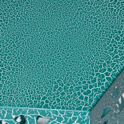 Eliana 12" Sunburst Outdoor Patio Iron Side Table - Crackle Teal - Christopher Knight Home 6 Eliana 12" Sunburst Outdoor Patio Iron Side Table - Crackle Teal - Christopher Knight Home - Image 6