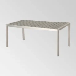 Cape Coral 7pc Aluminum Modern Dining Set Silver/Gray - Christopher Knight Home -Knight Outdoor Cheap Store GUEST 356a363f 2722 4198 af6d 10d798f131f5