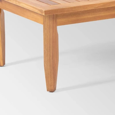 Aston 4pc Acacia Wood Mid-Century Modern Chat Set - Teak/Cream - Christopher Knight Home 5 Aston 4pc Acacia Wood Mid-Century Modern Chat Set - Teak/Cream - Christopher Knight Home - Image 5