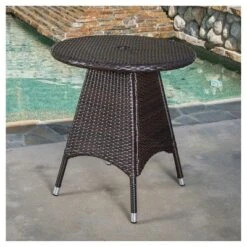 Ceylon 3-piece Wicker Patio Bistro Set - Brown - Christopher Knight Home -Knight Outdoor Cheap Store GUEST 37a216bc ee99 4d64 b6ef ec3adb8e0e51 1