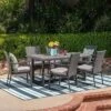 Westley 7pc Wicker Patio Dining Set - Gray - Christopher Knight Home