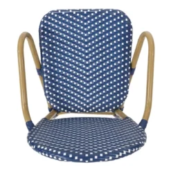 Paul 3pc Outdoor Aluminum French Bistro Set - Dark Teal/White/Bamboo - Christopher Knight Home -Knight Outdoor Cheap Store GUEST 38ca48cc fd70 4a5d 8249 f856c8175143