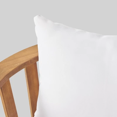 Solano Acacia Wood Club Chair Teak/ White - Christopher Knight Home 2 Solano Acacia Wood Club Chair Teak/ White - Christopher Knight Home - Image 2